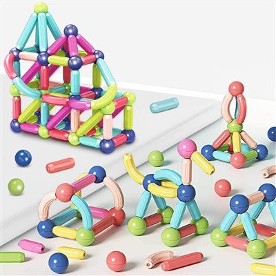 Sada magnetické tyče a míčků